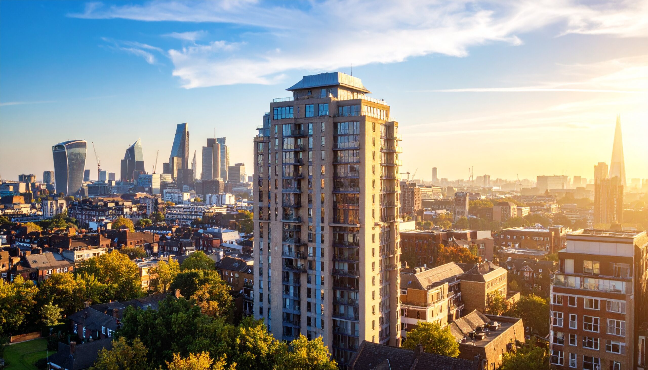 Firefly_a-tower-block-of-flats-with-London-skyline-in-background-94940-scaled