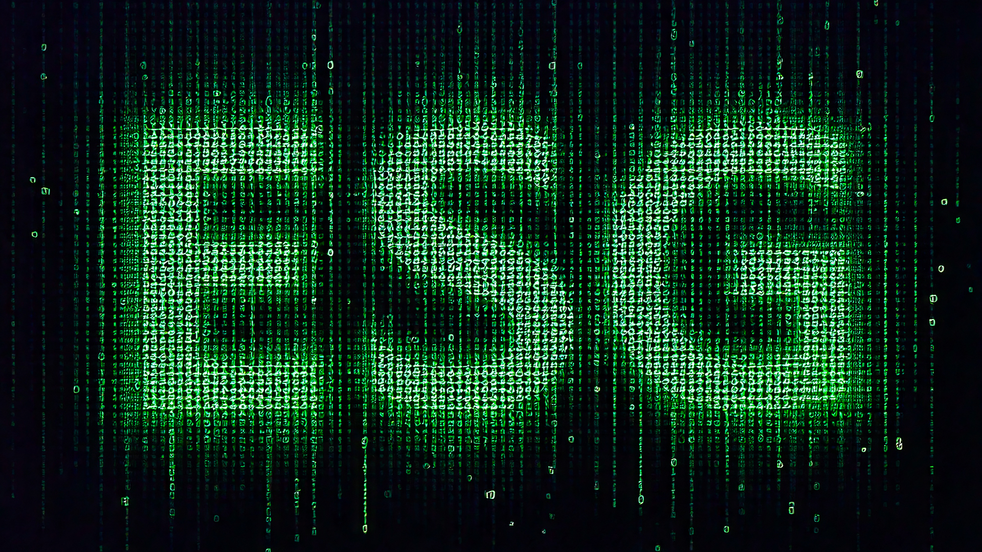 ESG Spelled out in 0s and 1s similar to matrix